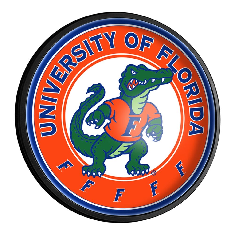 Florida Gators: Albert Gator - Round Slimline Lighted Wall Sign - The Fan-Brand