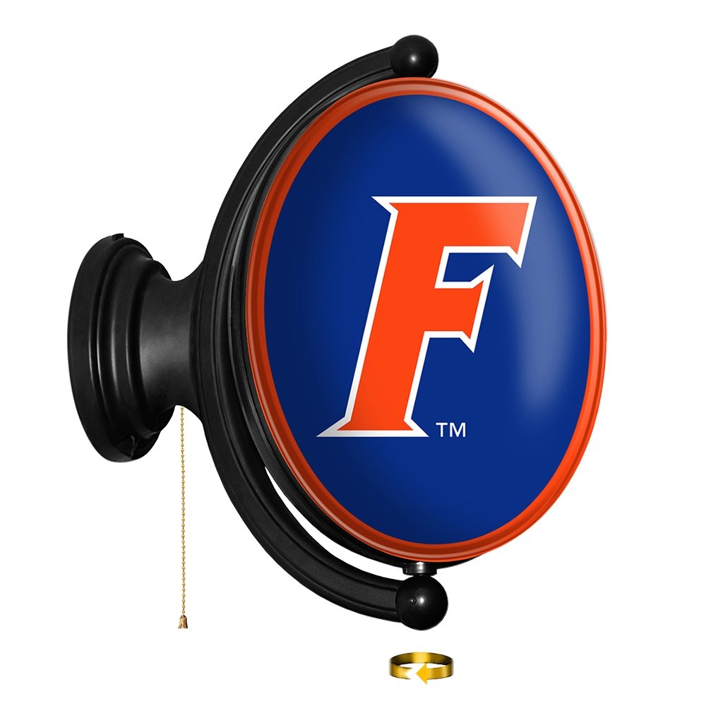 Florida Gators: F - Original Oval Rotating Lighted Wall Sign - The Fan-Brand