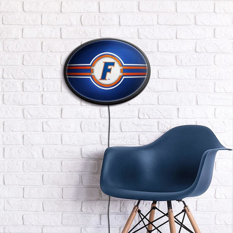 Florida Gators: F - Oval Slimline Lighted Wall Sign - The Fan-Brand