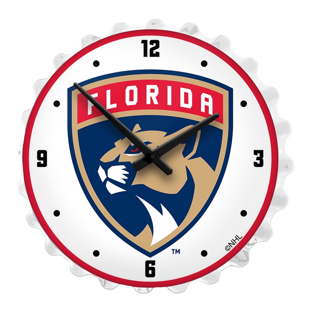 Florida Panthers: Bottle Cap Lighted Wall Clock - The Fan-Brand