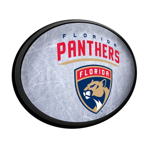 Florida Panthers: Ice Rink - Oval Slimline Lighted Wall Sign - The Fan-Brand