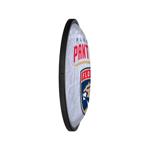 Florida Panthers: Ice Rink - Oval Slimline Lighted Wall Sign - The Fan-Brand