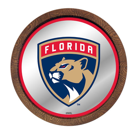 Florida Panthers: Mirrored Barrel Top Wall Sign - The Fan-Brand