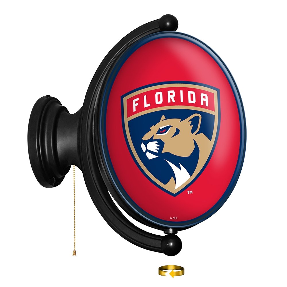 Florida Panthers: Original Oval Rotating Lighted Wall Sign - The Fan-Brand