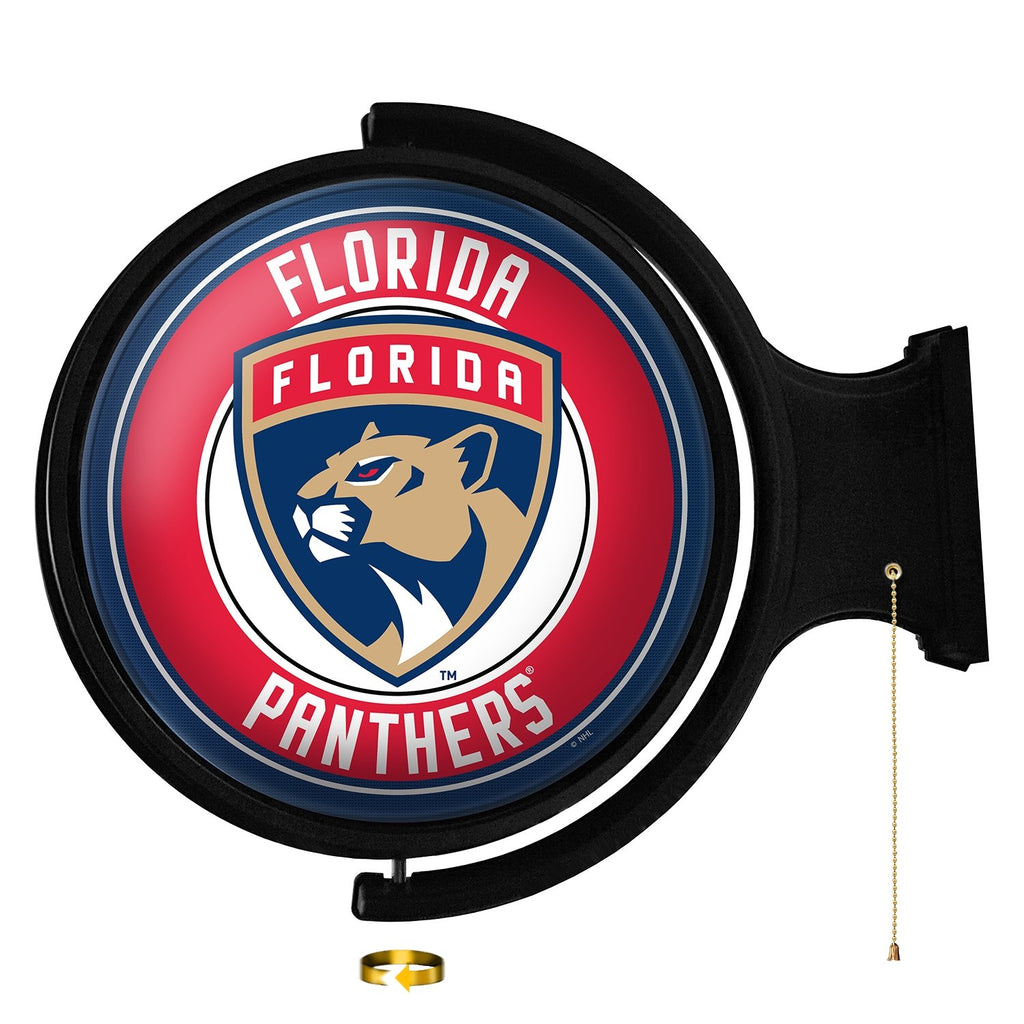 Florida Panthers: Original Round Rotating Lighted Wall Sign - The Fan-Brand