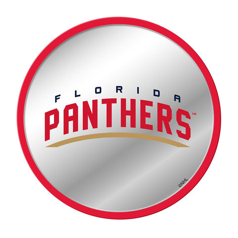 Florida Panthers: Secondary Logo - Modern Disc Mirrored Wall Sign - The Fan-Brand