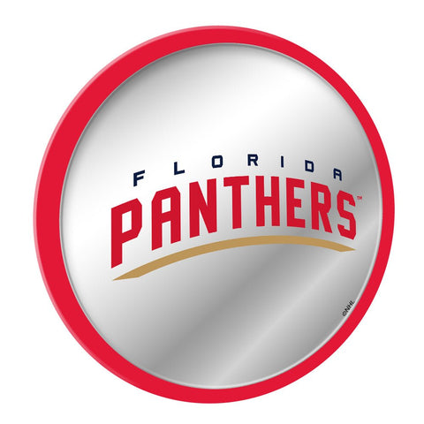 Florida Panthers: Secondary Logo - Modern Disc Mirrored Wall Sign - The Fan-Brand