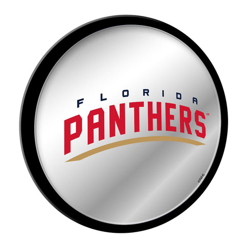 Florida Panthers: Secondary Logo - Modern Disc Mirrored Wall Sign - The Fan-Brand