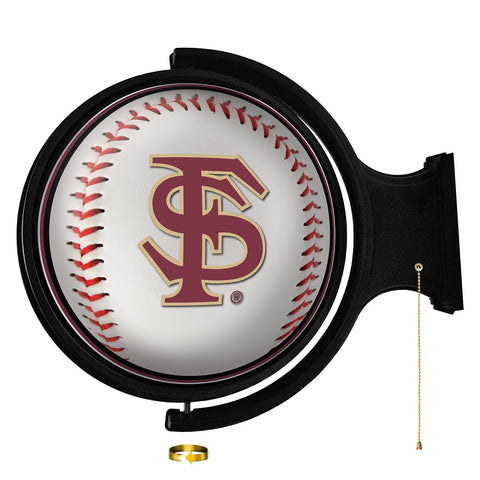 Florida State Seminoles: Baseball - Round Rotating Lighted Wall Sign - The Fan-Brand