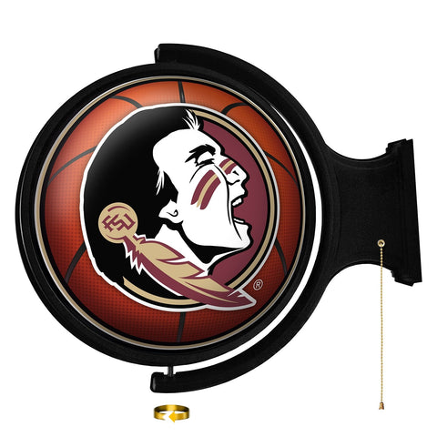 Florida State Seminoles: Basketball - Original Round Rotating Lighted Wall Sign - The Fan-Brand