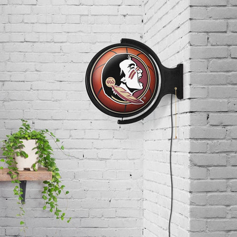 Florida State Seminoles: Basketball - Original Round Rotating Lighted Wall Sign - The Fan-Brand