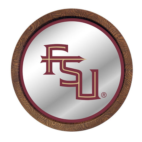 Florida State Seminoles: FSU - Mirrored Barrel Top Mirrored Wall Sign - The Fan-Brand