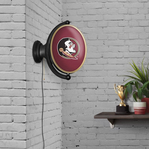Florida State Seminoles: Original Oval Rotating Lighted Wall Sign - The Fan-Brand