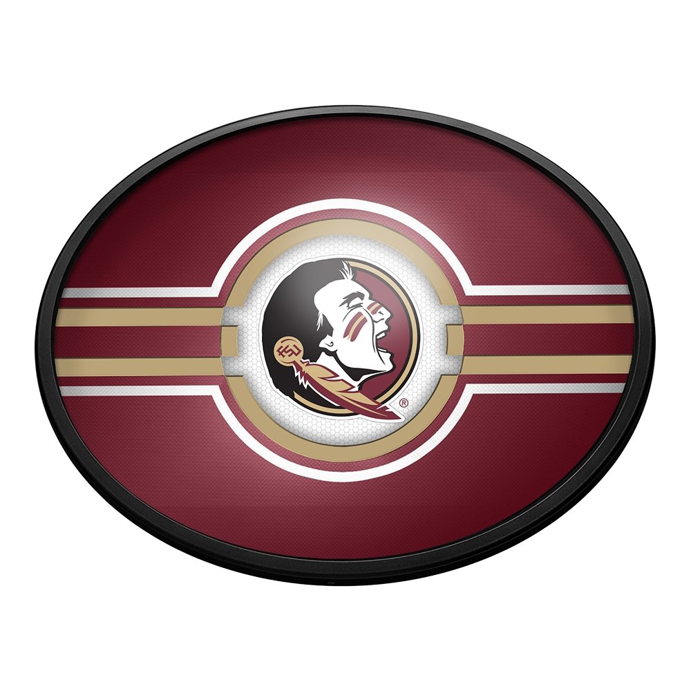 Florida State Seminoles: Oval Slimline Lighted Wall Sign - The Fan-Brand