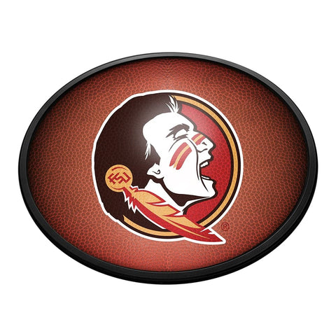 Florida State Seminoles: Pigskin - Oval Slimline Lighted Wall Sign - The Fan-Brand