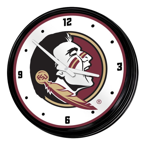 Florida State Seminoles: Retro Lighted Wall Clock - The Fan-Brand