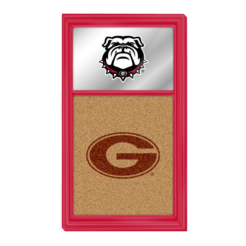 Georgia Bulldogs: Dual Logo - Mirrored Cork Note Board - The Fan-Brand