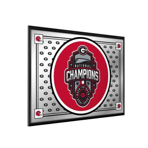 Georgia Bulldogs: National Champions - Team Spirit - Framed Mirrored Wall Sign - The Fan-Brand