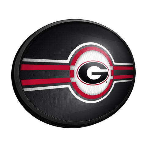 Georgia Bulldogs: Oval Slimline Lighted Wall Sign - The Fan-Brand
