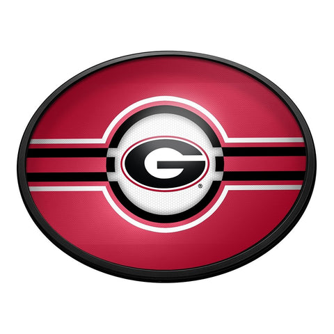 Georgia Bulldogs: Oval Slimline Lighted Wall Sign - The Fan-Brand