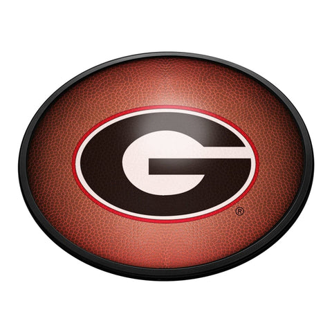 Georgia Bulldogs: Pigskin - Oval Slimline Lighted Wall Sign - The Fan-Brand