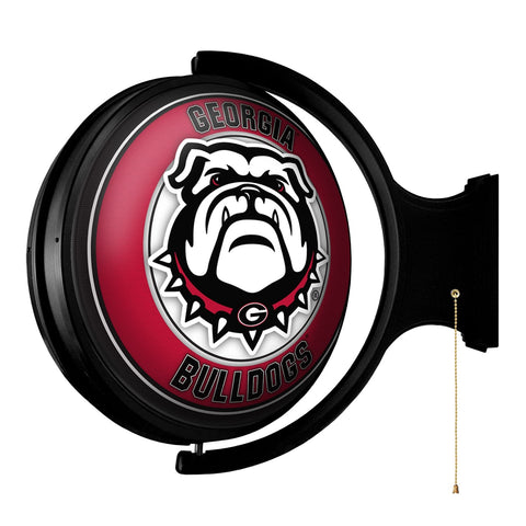 Georgia Bulldogs: Uga - Original Round Rotating Lighted Wall Sign - The Fan-Brand