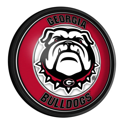 Georgia Bulldogs: Uga - Round Slimline Lighted Wall Sign - The Fan-Brand
