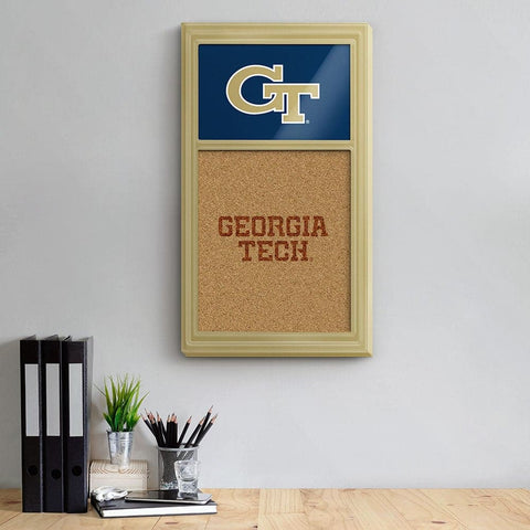 Georgia Tech Yellow Jackets: Dual Logo - Cork Note Board - The Fan-Brand