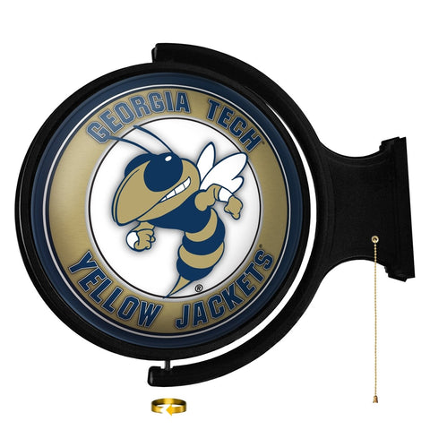 Georgia Tech Yellow Jackets: Mascot - Original Round Rotating Lighted Wall Sign - The Fan-Brand