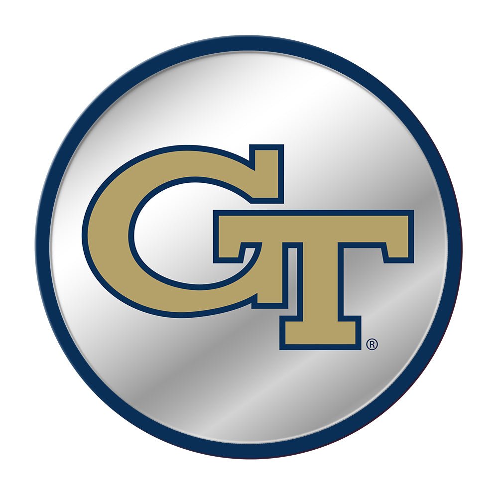Georgia Tech Hand Sign Georgia Tech Yellow Jackets: Modern Disc Mirrored Wall Sign - The Fan-Brand