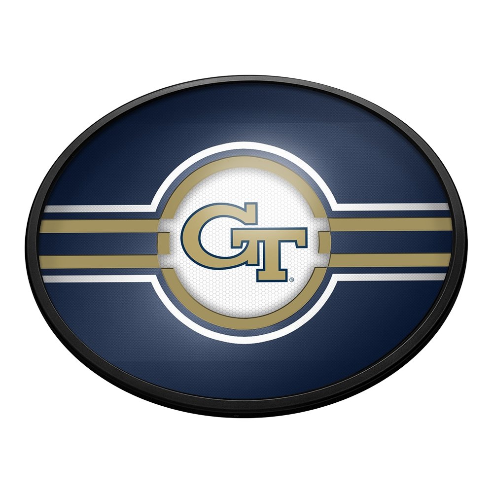 Georgia Tech Yellow Jackets: Oval Slimline Lighted Wall Sign - The Fan-Brand