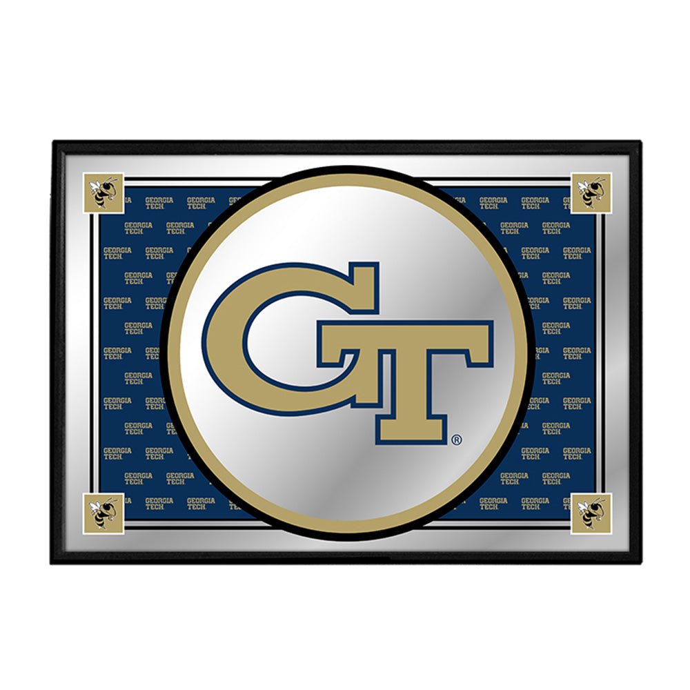 Georgia Tech Yellow Jackets: Team Spirit - Framed Mirrored Wall Sign - The Fan-Brand