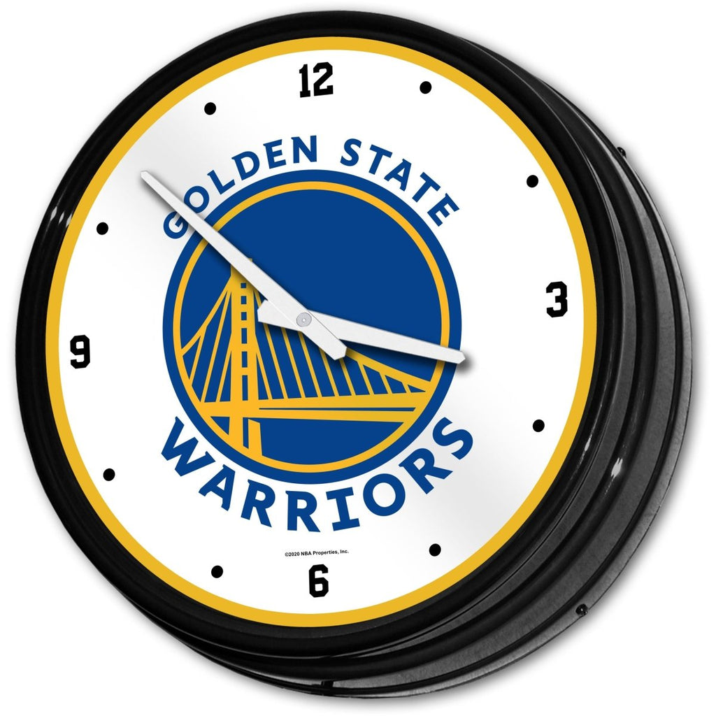 Golden State Warriors: Retro Lighted Wall Clock - The Fan-Brand