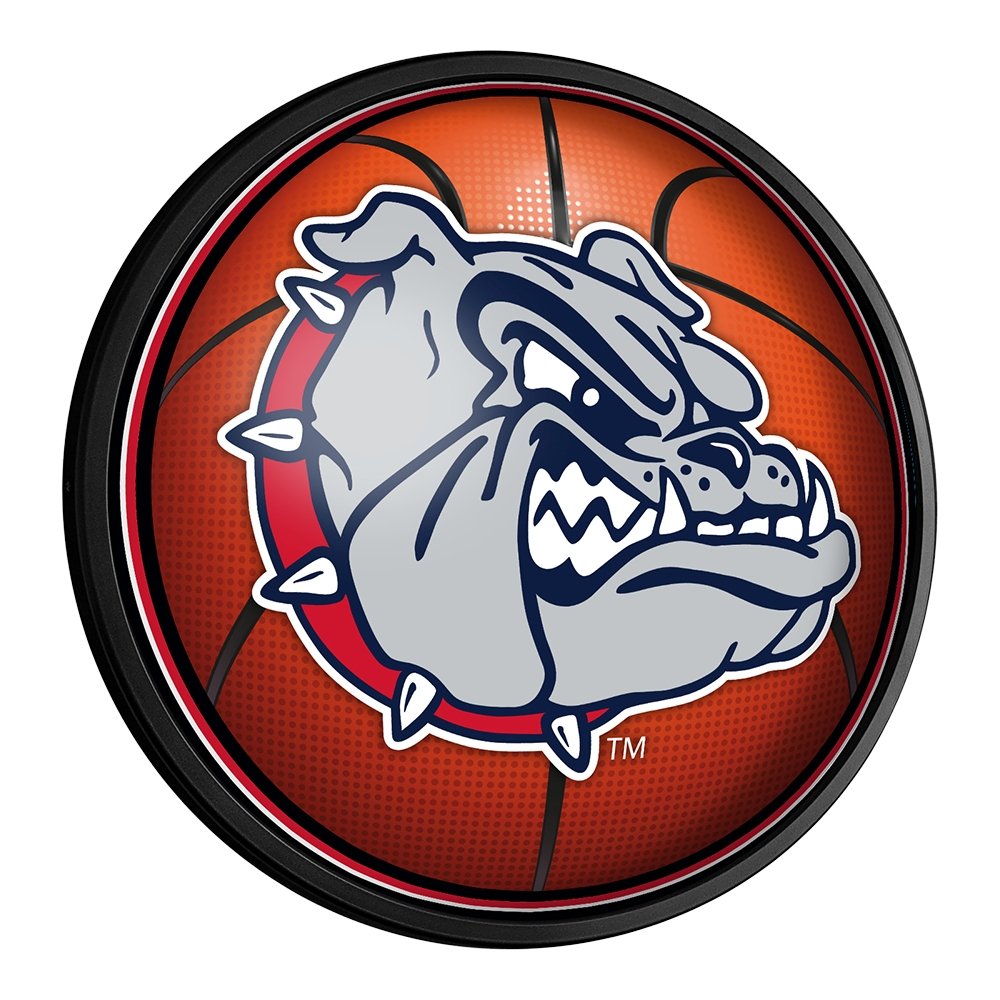 Gonzaga Bulldogs: Basketball - Round Slimline Lighted Wall Sign - The Fan-Brand