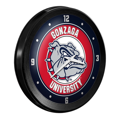 Gonzaga Bulldogs: Ribbed Frame Wall Clock - The Fan-Brand