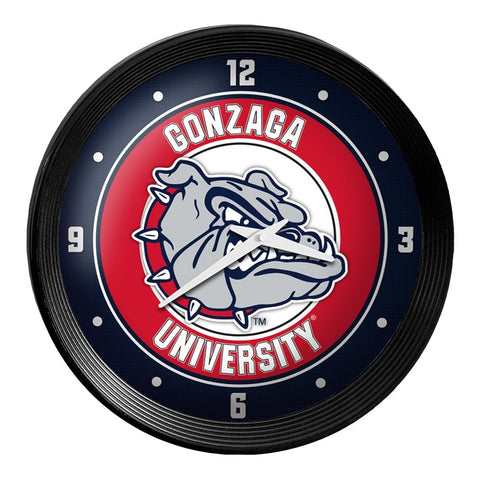 Gonzaga Bulldogs: Ribbed Frame Wall Clock - The Fan-Brand