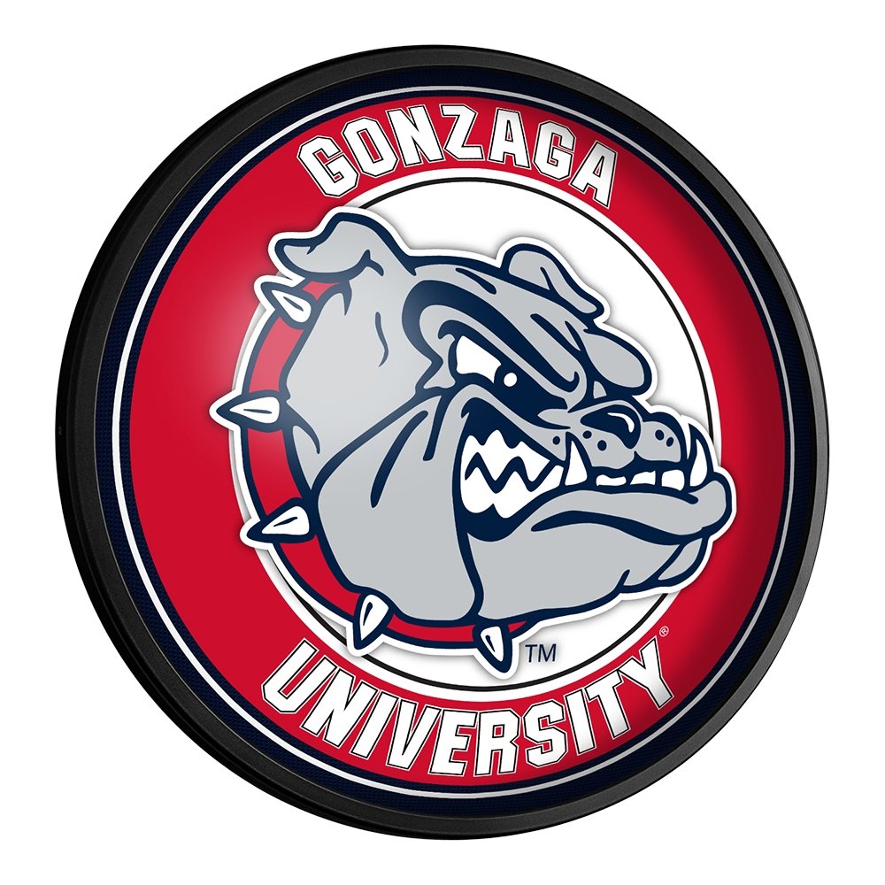 Gonzaga Bulldogs: Round Slimline Lighted Wall Sign - The Fan-Brand