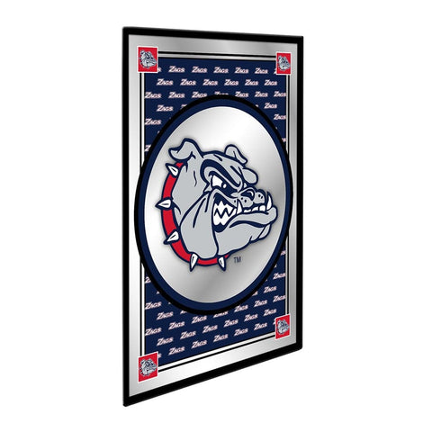 Gonzaga Bulldogs: Team Spirit, Spike - Framed Mirrored Wall Sign - The Fan-Brand