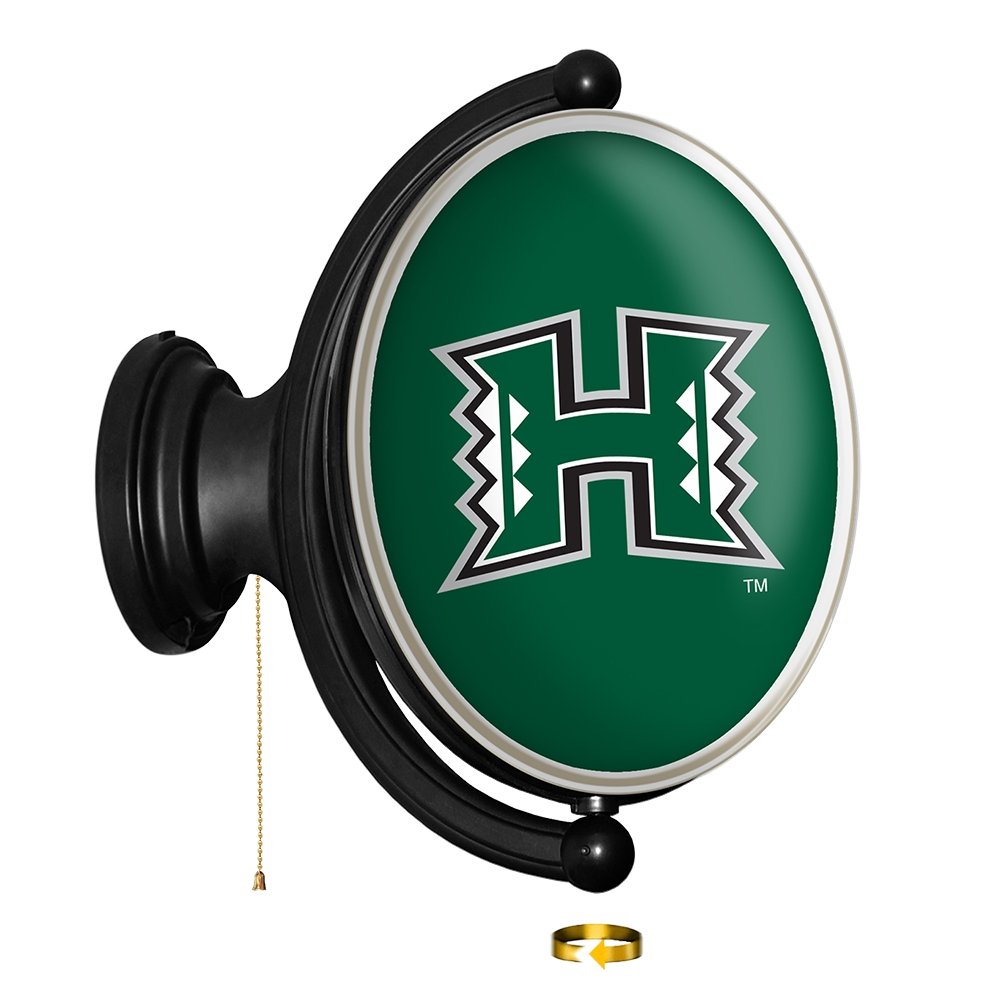 Hawaii Rainbow Warriors: Original Oval Rotating Lighted Wall Sign - The Fan-Brand