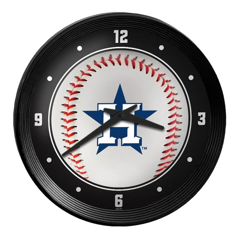 Houston Astros: Baseball - Ribbed Frame Wall Clock - The Fan-Brand