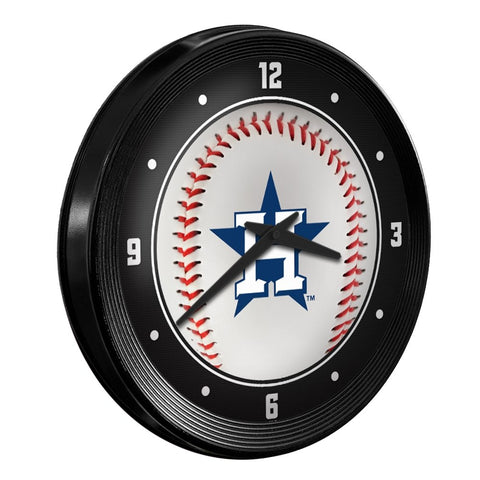 Houston Astros: Baseball - Ribbed Frame Wall Clock - The Fan-Brand