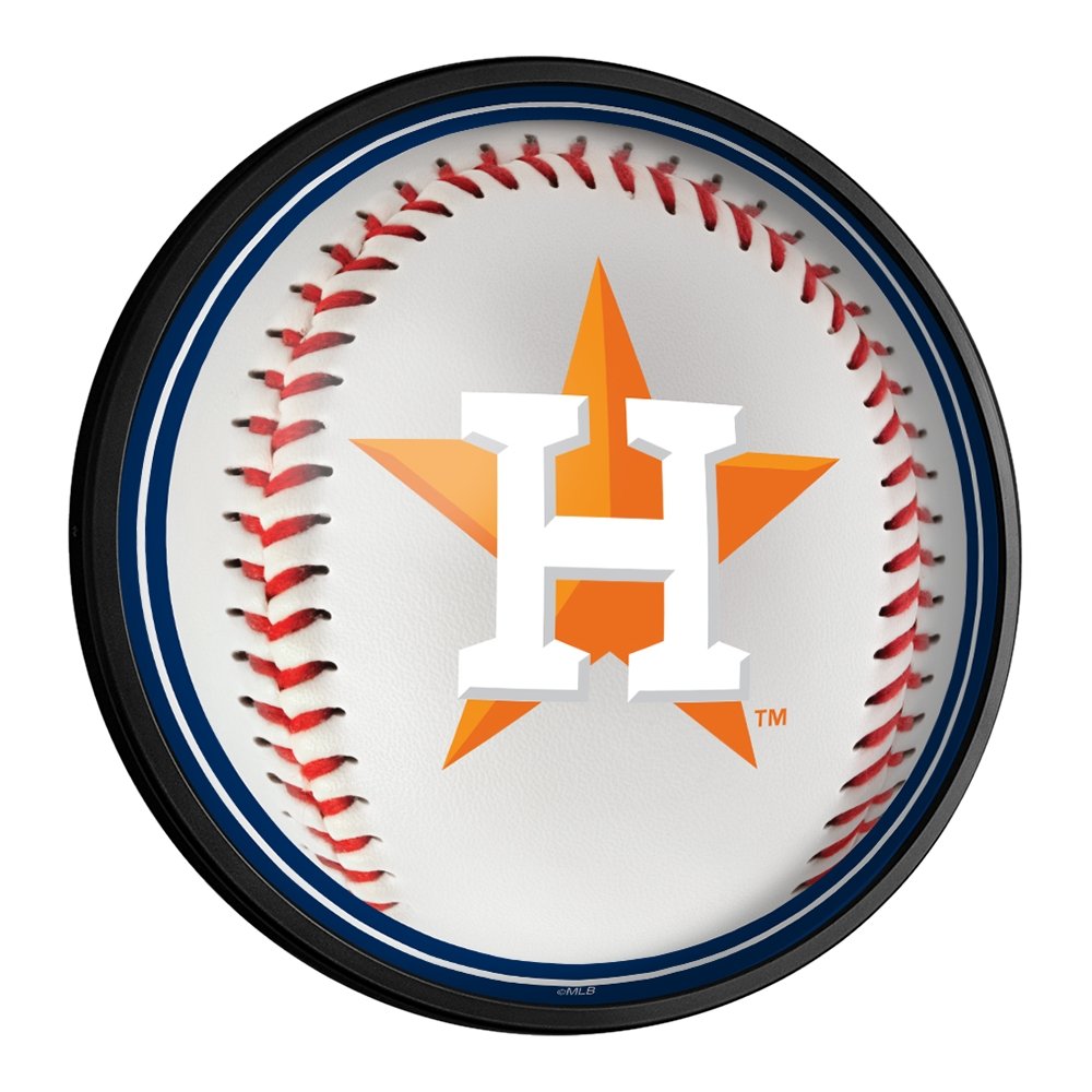 Houston Astros: Baseball - Round Slimline Lighted Wall Sign - The Fan-Brand