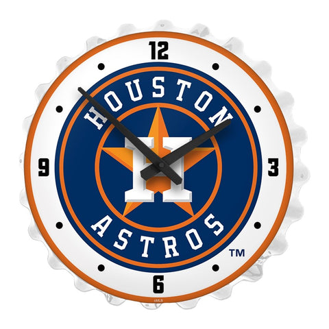 Houston Astros: Bottle Cap Lighted Wall Clock - The Fan-Brand