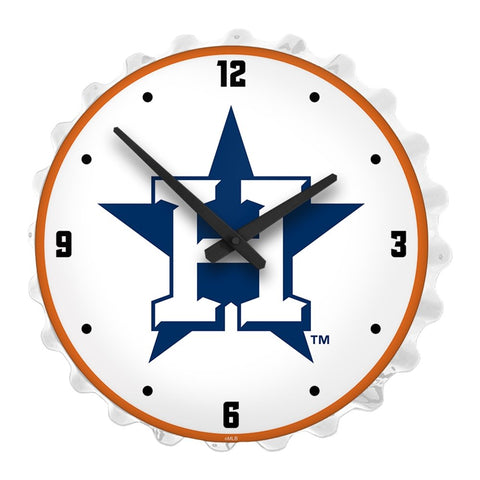 Houston Astros: Logo - Bottle Cap Lighted Wall Clock - The Fan-Brand