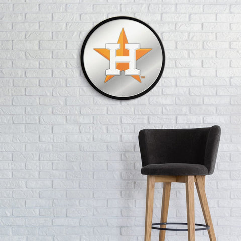 Houston Astros: Logo - Modern Disc Mirrored Wall Sign - The Fan-Brand