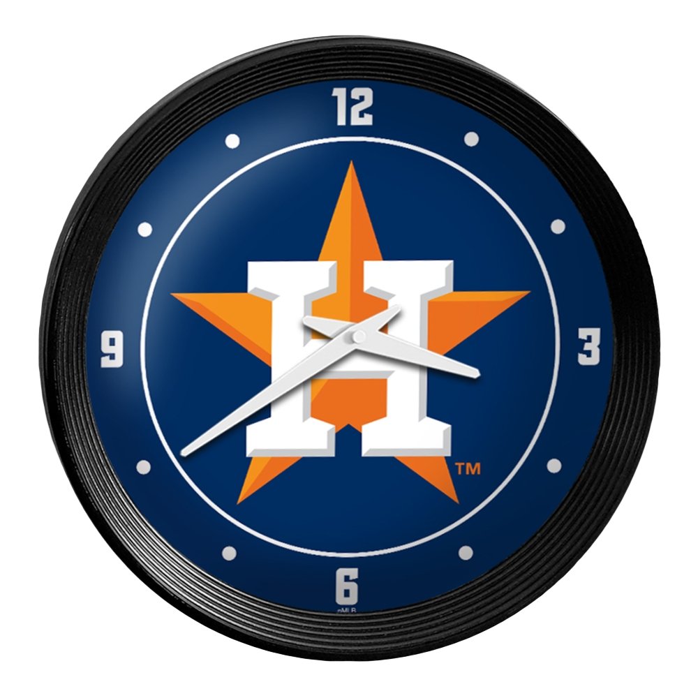 Houston Astros: Logo - Ribbed Frame Wall Clock - The Fan-Brand