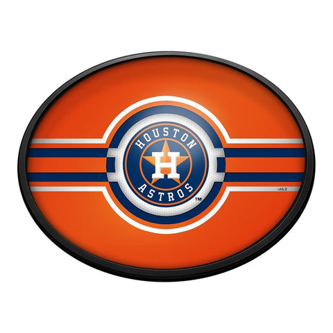 Houston Astros: Oval Slimline Lighted Wall Sign - The Fan-Brand