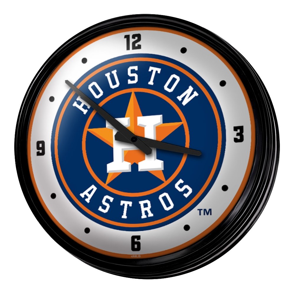 Houston Astros: Retro Lighted Wall Clock - The Fan-Brand
