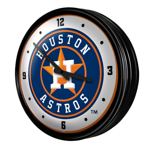Houston Astros: Retro Lighted Wall Clock - The Fan-Brand