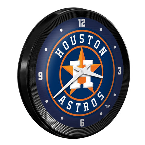 Houston Astros: Ribbed Frame Wall Clock - The Fan-Brand